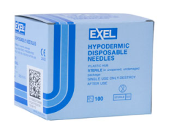 Exel Disposable Hypodermic Needles 23G x 1" - Box