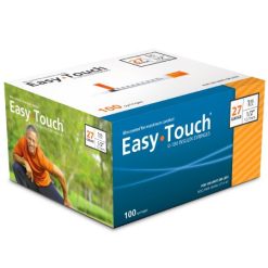 EasyTouch U-100 Insulin Syringes 1cc x 27G x ½" - 1 Box (100 Syringes)