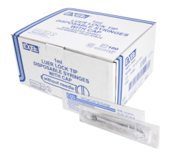 Exel 1ml Tuberculin Syringe (LOW DEAD SPACE) | Luer Lock Tip with Cap - 1 BOX (100 syringes)